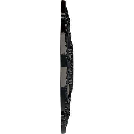 18"OD x 3 1/2"ID x 1 1/2"P Rotherham Ceiling Medallion (Fits Canopies up to 3 1/2"), Hand-Painted Black Pearl
