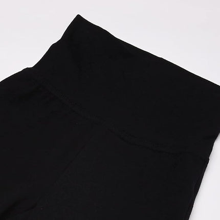 The Children's Place Girls' Uniform Active Foldover Waist Pants, Black Single, Large