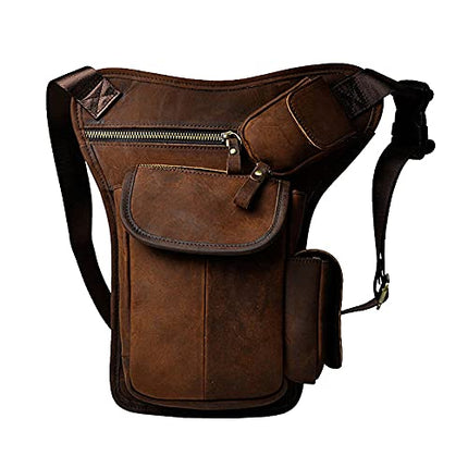 Leather Waist Pack Drop Leg Bag for Men Women Belt