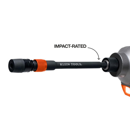 Klein Tools 31088 6-Inch Dual-Lock Extension, 1/4-Inch Hex Shank Impact Bit Holder, Quick-Release Locking Mechanism with Secondary Twist Lock, Compatible with Impact Drivers and Drills