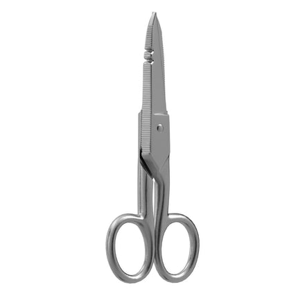 Klein Tools 2100-9 Stainless Steel Electrician's Scissors with Stripping Notches, 5-1/4-Inch, Made in USA