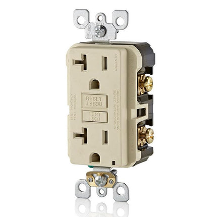 Leviton GFCI Receptacle, Self-Test Tamper Resistant and Weather Resistant, GFWT2-T, Light Almond