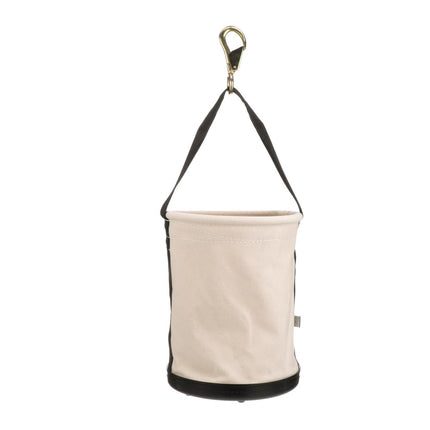 KLEIN TOOLS 5109SLR Canvas Bucket, All-Purpose Tool Bucket with Plastic Bottom with Drain Holes, Load Rated Up to 150-Pounds