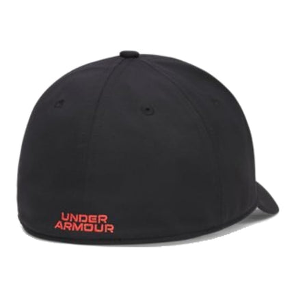 Under Armour Mens Blitzing Cap Stretch Fit, (006) Black / / Venom Red, S-M