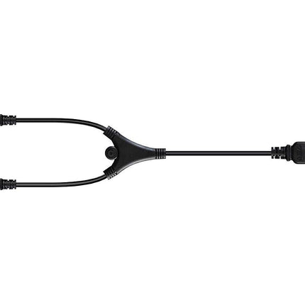 Monoprice Heavy Duty Splitter Power Cord - 2 Feet - Black | IEC 60320 C20 to 2X IEC 60320 C13, 14AWG, 15A, SJTW, 100-250V