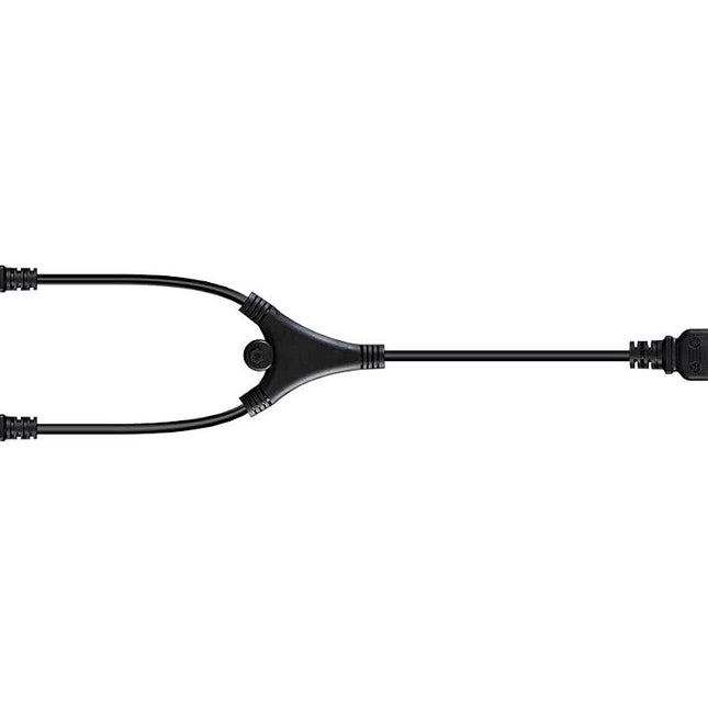 Monoprice Heavy Duty Splitter Power Cord - 2 Feet - Black | IEC 60320 C20 to 2X IEC 60320 C13, 14AWG, 15A, SJTW, 100-250V