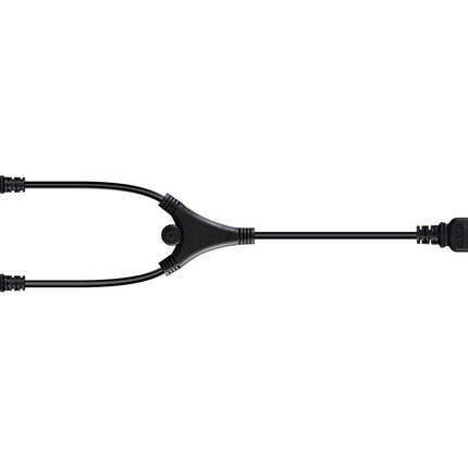 Monoprice Heavy Duty Splitter Power Cord - 2 Feet - Black | IEC 60320 C20 to 2X IEC 60320 C13, 14AWG, 15A, SJTW, 100-250V