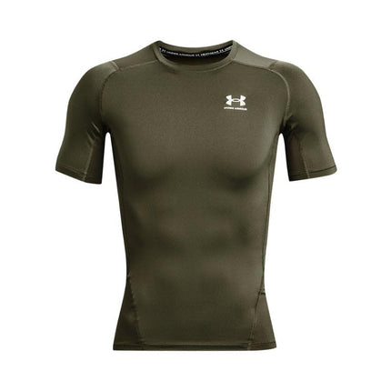 Under Armour Mens Armour HeatGear Compression Short-Sleeve T-Shirt, (390) Marine OD Green / / White, M Tall
