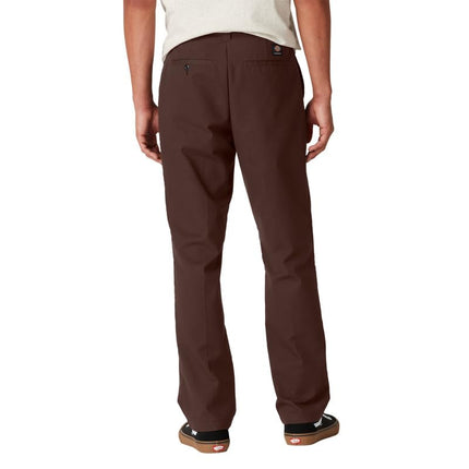 Dickies Men's Slim Fit Skateboarding Pants � Stretch Performance Pants with Reinforced Knees for Durability, Chocolate Brown, 29W x 30L