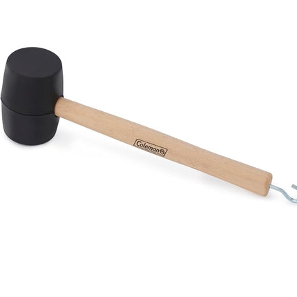Coleman Rubber Mallet with Tent Peg Remover Hook, Double-Sided Mallet Head Made of High-Impact Rubber, Great for Camping, Tailgating, Carpentry, Metalwork, & More