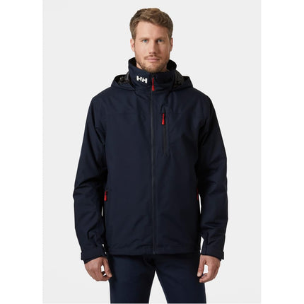 Helly Hansen Men's Crew Hooded Midlayer Jacket, Navy 2.0, 2XL