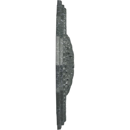 Ekena Millwork CM16OXAGC 16 7/8 W X 11 3/4 H X 1 1/2 P Oxford Ceiling Medallion, Athenian Green Crackle