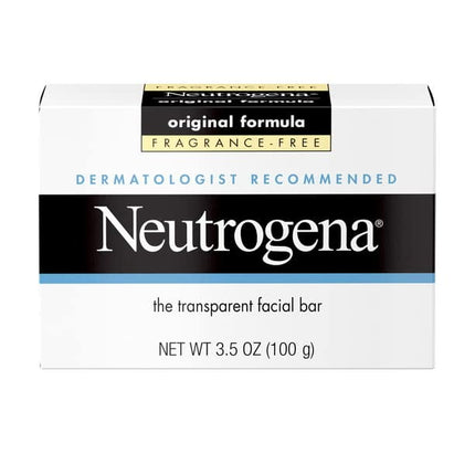 Neutrogena Acne Prone Skin Formula Facial Bar, 3.5 Ounce (Pack of 2) Original, Fragrance Free 3.5 Ounce (Pack of 3)