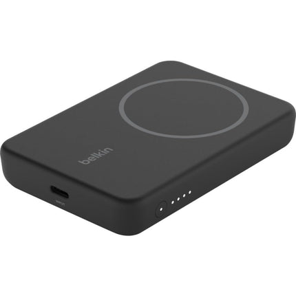 Belkin 5000mAh Magnetic Wireless Power Bank, Portable Charger Compatible with MagSafe, Battery Pack with 7.5W Output, 10W Input and Kickstand, Compatible with iPhone 16, 15, 14, 13, 12 Series - Black