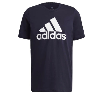 adidas Men's Essentials Big Logo Tee, Black-White, Legend Ink/White, Medium