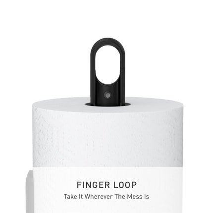 simplehuman Kitchen Roll Holder with Spray Pump, Free Standing, Easy One Sheet Tear, Weighted Base (Fits Kitchen Rolls Measuring 23-28cm), Matte Black Steel, KT1200