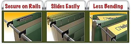Pendaflex SureHook Reinforced Extra Capacity Hanging Pockets, Letter Size, Standard Green, 4/PK (09217)