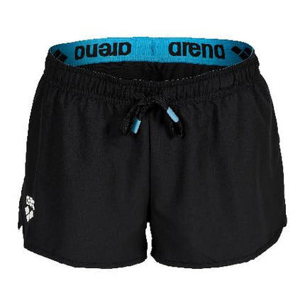 Arena Women's Team Short Solid Swim Trunks, Black, X-Large