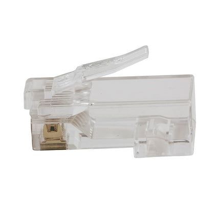 KLEIN TOOLS VDV826-702 Pass-Thru Modular Data Plug, RJ45 CAT5E, Gold Plated, Pass Through Connectors 50-Pack