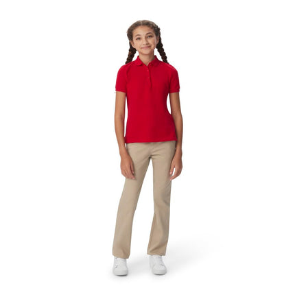 French Toast Little Girls' Straight Leg Pant, Khaki, 6 Years Plus