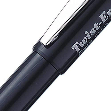 Pentel Twist Erase .7 MM, lápiz automático Twist-Erase III, paquete de 3, barriles negros, los mejores lápices mecánicos profesionales para la escuela, la oficina y el hogar para mujeres y hombres (QE517BP3)