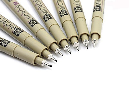 Sakura Pigma Micron pen 01 Blue ink marker felt tip pen, Archival pigment ink pens for artist, zentangle, technical drawing pens - 8 pack of Micron 01 Blue