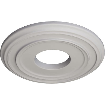 Ekena Millwork CM12CLUWF 12 3/8 OD x 4" ID x 1 1/8 P Classic (fits Canopies up to 7 1/4) Hand-Painted Ceiling Medallion, Ultra Pure White