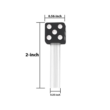 United Pacific 70042 High Impact Plastic Construction Dice Door Lock Knobs for Classic & Vintage Cars/Trucks, 10-32 Thread - Black/White (Pack of 2)
