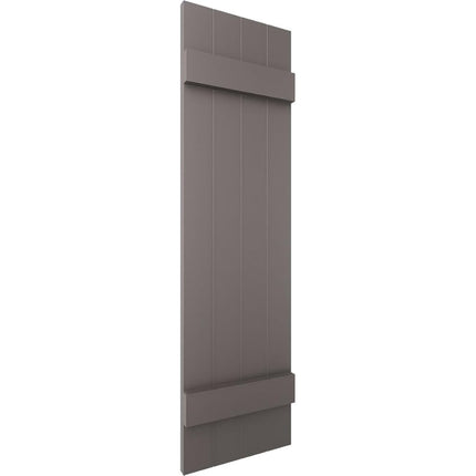 14"W x 44"H Lifetime Vinyl, TailorMade Four Board Joined (2 Batten), Board-n-Batten Shutters, w/Shutter-Loks (Per Pair), Musket Brown