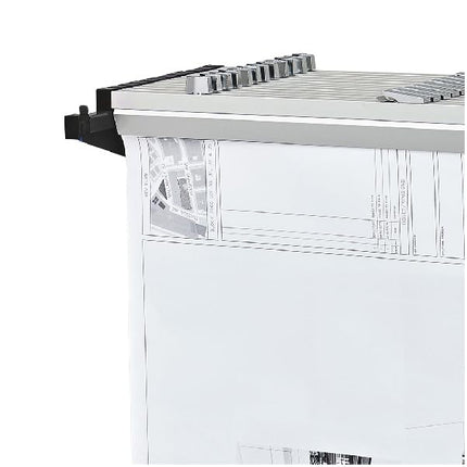 Adir Corp. Drop - Lift Wall Rack for Blueprints - Plans, Black (Without File Hanging Clamps)