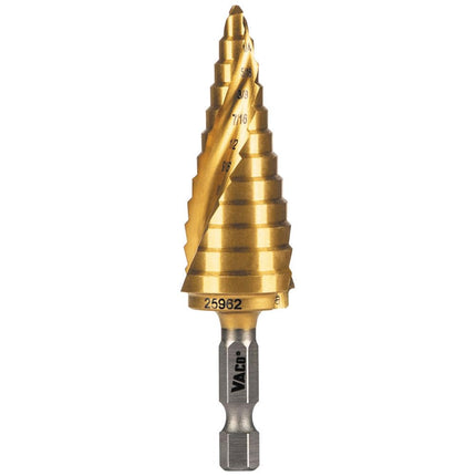 Klein Tools 25962 Step Drill Bit, 3/16 to 7/8-Inch