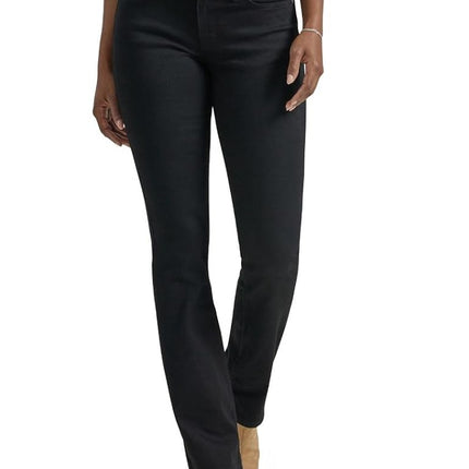 Lee Women's Regular Fit Bootcut Jean, Black, 4
