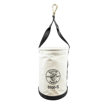 Straight Wall Bucket with Swivel Snap Hook, No. 6 Canvas Klein Tools 5106S