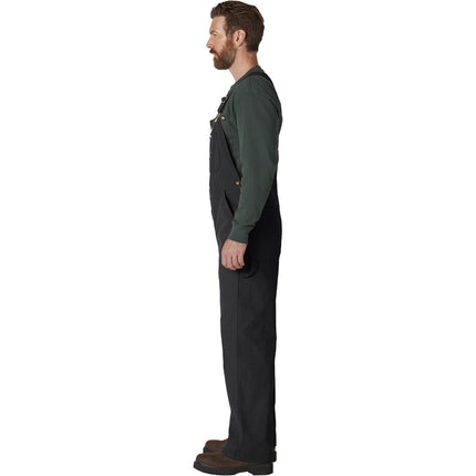 Dickies Mens Bib Overalls, Rinsed Black, 40W x 30L US