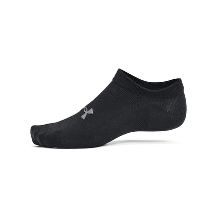 Under Armour Unisex Essential No-Show Socks 6-Pack Black L