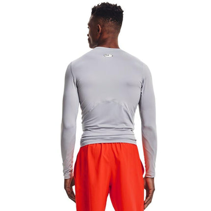 Under Armour Men's HeatGear Compression Long-Sleeve T-Shirt, Mod Gray (011)/Black, Large