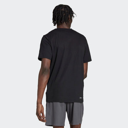 Adidas Mens Train Essentials Training T-Shirt, Black/White, M Tall
