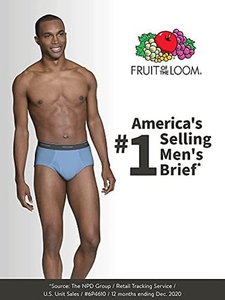 Fruit of the Loom Men's Tag-Free Cotton Briefs, 9 Pack - White, XL