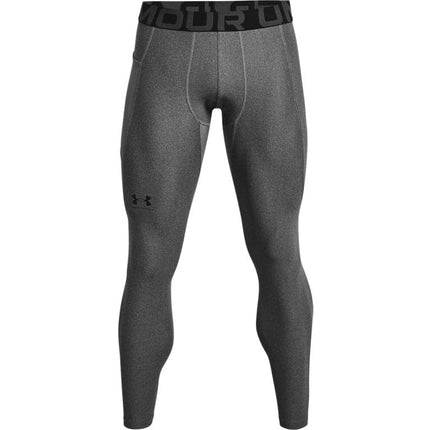Under Armour Men's HeatGear Leggings, Carbon Heather (090)/Black, XXL Tall