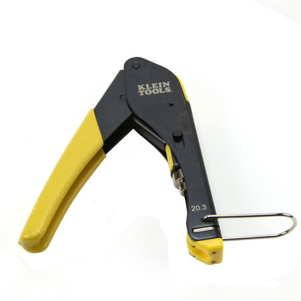Klein Tools 80151 Klein Tools 80151 Coax Cable Compression Crimper and Stripper Set with 10-Pack of RG6/6Q F-Connectors for Fast and Reliable Installation, 3-Piece