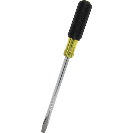 Klein Tools 600-8 Flathead Screwdriver with 3/8-Inch Keystone Tip, Made in USA, 8-Inch Heavy Duty Square Shank