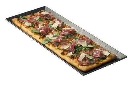 LloydPans Kitchenware Hard Anodized 5 Inch by 15 Inch Flatbread Pizza Pan Made in The USA, Black