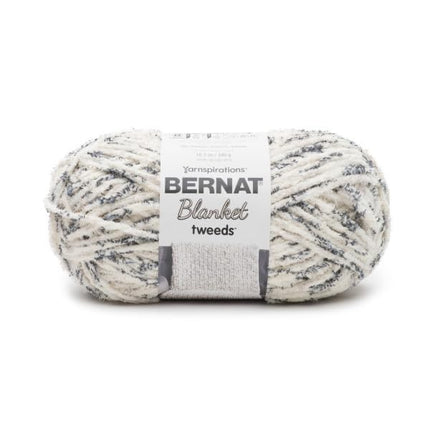 Bernat Blanket Tweeds Ivory Tweed Yarn - 2 Pack of 10.5oz/300g - Polyester - #6 Super Bulky - 220 Yards - Knitting, Crocheting, Crafts & Amigurumi, Chunky Chenille Yarn