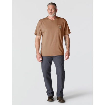 Carhartt Men's Loose Fit Heavyweight Short-sleeve Pocket T-shirt, Italian Clay, XS