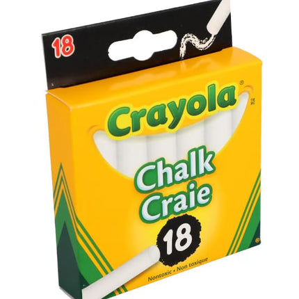 Crayola Non-Toxic White Chalk(18 ct box) and Colored Chalk(18 ct box) Bundle - Stock up for homes, classrooms, art classes, summer camps and beyond.