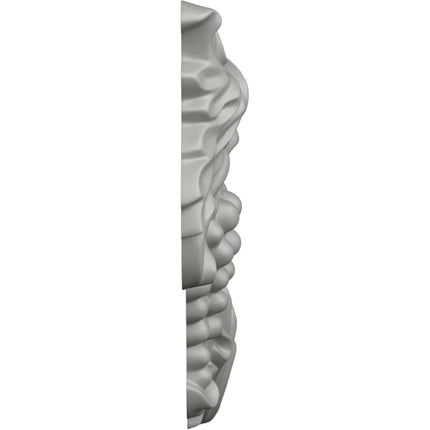 Ekena Millwork ONL12X06X01GR-L 12 5/8" W x 6 3/4" H x 1" P Large Grape and Leaf Onlay, Left, Primed