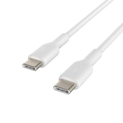 Belkin BoostCharge braided USB C to fast charger cable, USB type C charger cable fast charging for iPhone 17, 16, Samsung Galaxy S24, S23, Pixel, iPad, MacBook, Nintendo and more - 1m, 2pack, White