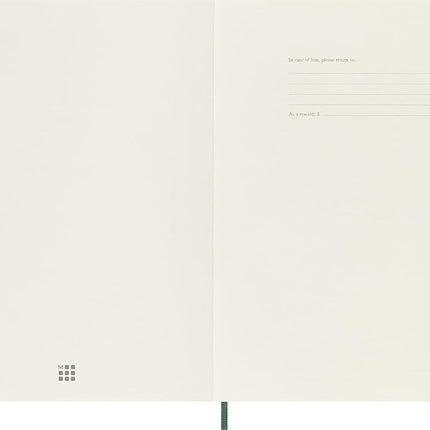 Moleskine - Classic Soft Cover Notebook - Dot Grid - Extra Lrge - Myrtle Green