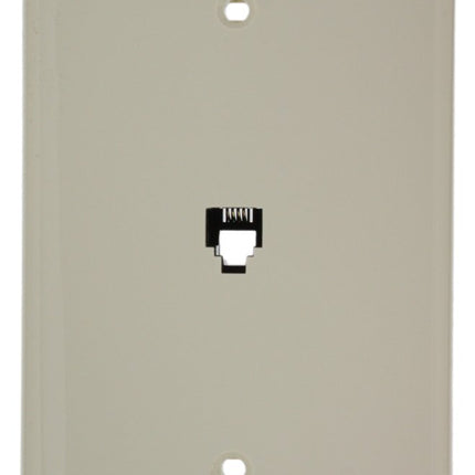 Leviton 40539-PMT Midsize Telephone Wall Jack, 6P4