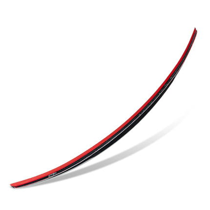 DNA MOTORING 2-SPC-6156-CF Glossy Black Carbon Fiber P-Style Duck Bill Rear Car Trunk Lid Spoiler Compatible with 2008-2013 BMW 1-Series